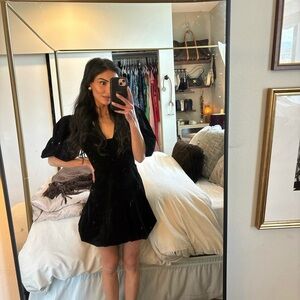 Parviolet ‘National Anthem ‘Velvet Mini Puff Dress✨